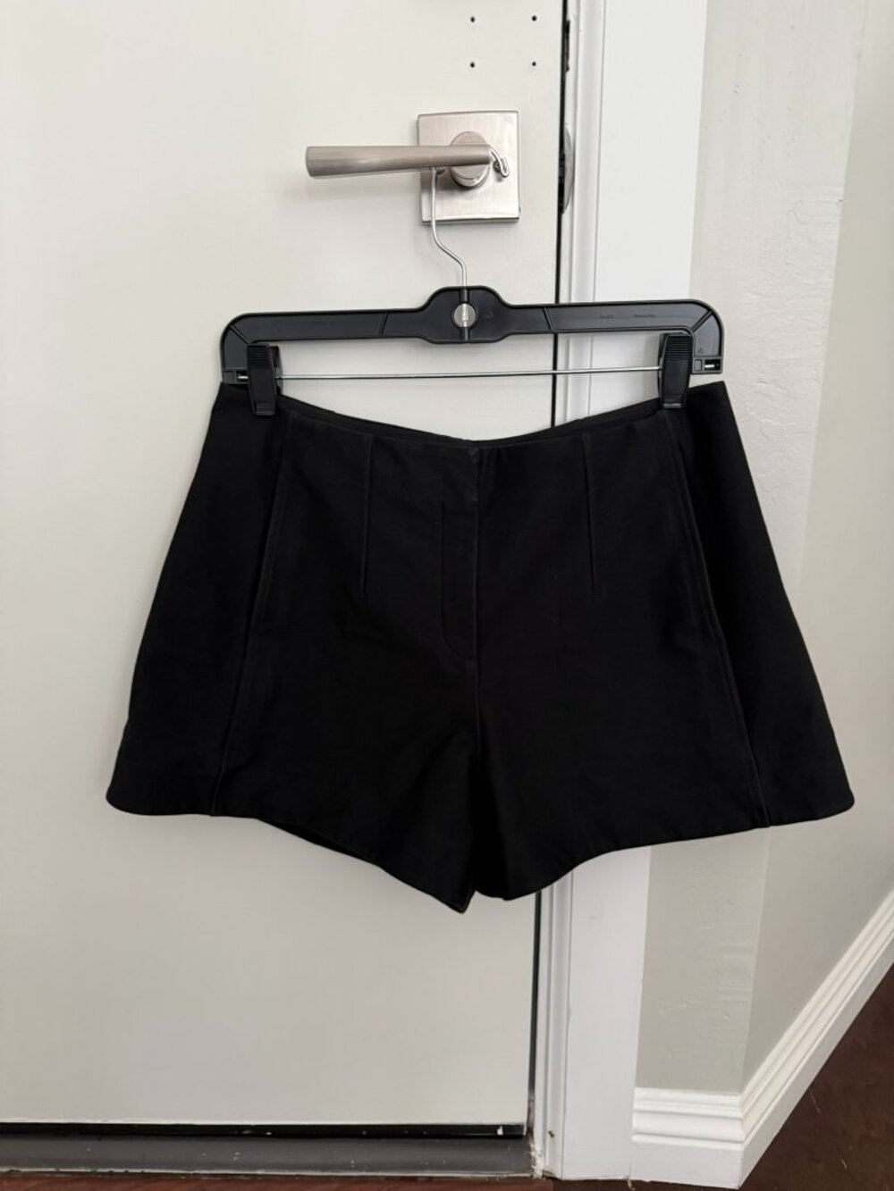 LULU LEMON Size Medium denim flared HIGH WAISTED SHORT